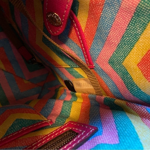 Dooney and Bourke pebble grain satchel with smooth leather accents - Picture 6 of 7